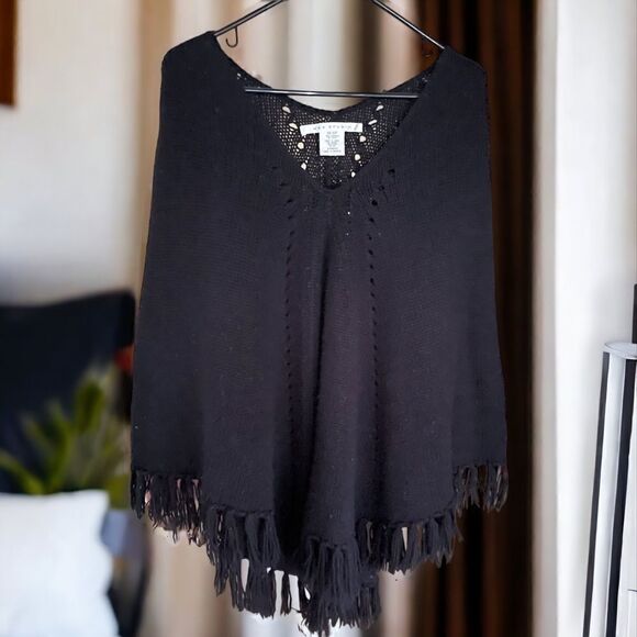 Max Studio l Jackets & Coats l Black Shawl l Medium thickness l OS l Vintage - Picture 3 of 7